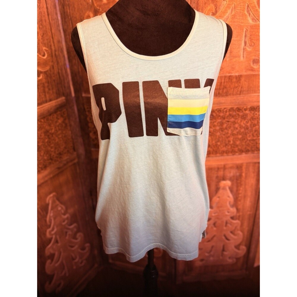 Victoria’s Secret PINK turquoise Top Y2K XS LOGO